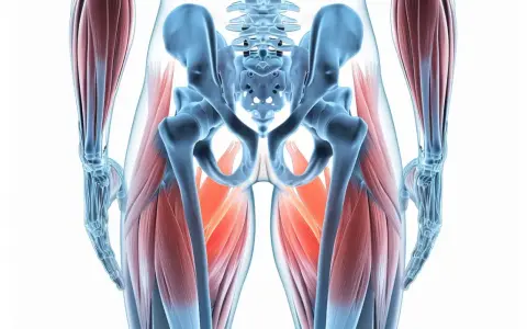 Anatomia miednicy i ud, pokazująca mięśnie. Dowiedz się, jak ćwiczyć mięśnie Kegla u mężczyzn, wzmacniając te kluczowe partie.