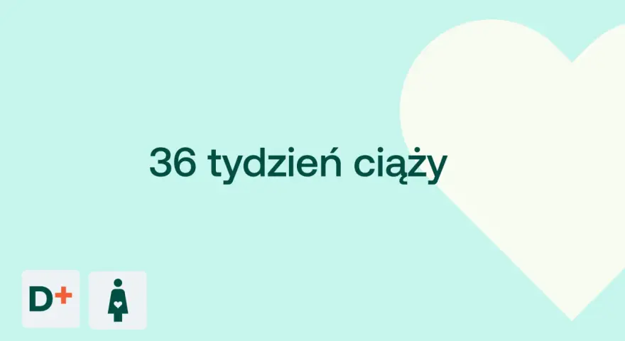 36 tydzień ciąży. Czas na ostatnie przygotowania do porodu. D+ ikona kobiety w ciąży.