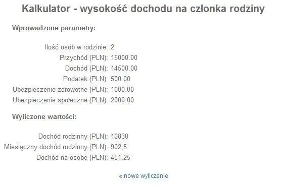 dokumenty do zasiłku rodzinnego kalkulator dochodu